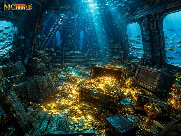 Antarmuka Fisher Game dengan tema petualangan laut